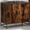 vidaXL Waschbeckenunterschrank Räuchereiche 65x33x60 cm Produktbild-Vorschau 3