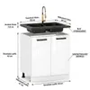 ULWEHOME | Spülenunterschrank 60 cm Weiß Hochglanz, Produktbild-Vorschau 2