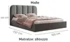 Polsterbett Astrid 180x220 mit zwei Bettkästen und Produktbild-Vorschau 6