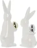 2x Osterhase "Classical" aus Porzellan, weiß mit Osterei in Produktbild-Vorschau 4