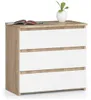 Kommode in sonoma weiß mit drei Schubladen, 57 cm hoch und Produktbild-Vorschau 1