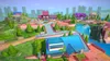 A vibrant, cartoon-like cityscape with buildings, parks, and a waterfall. Náhled obrázku produktu