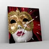 Wanduhr - Quadrat - Glasuhr - Venezianische Maske Kostüm Produktbild-Vorschau 4