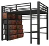Łóżko piętrowe 140x200 cm z 8 szufladami, 2 półkami, Podgląd zdjęcia produktu 17