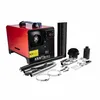 A red and black diesel heater with various accessories laid out around it on a white background. Produktbild-Vorschau
