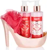 BRUBAKER Cosmetics Set da bagno e doccia 4 pezzi Lampone Anteprima dell’immagine prodotto 3