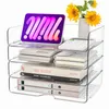 Acryl Briefablage in , Transparent Ablagefächer Stapelbar, Produktbild-Vorschau 4