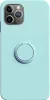 A back view of a turquoise phone case with a ring holder. Produktbild-Vorschau