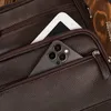 Borsa da uomo in pelle a tracolla marrone Borsa a tracolla Anteprima dell’immagine prodotto 11