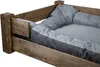 Hundebett Winston XXL Palisander mit Füßen mit grauem Produktbild-Vorschau 7