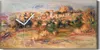 Dekor Leinwand Uhr Wandbilder 60x30 Gemälde Stadtlandschaft Produktbild-Vorschau 1