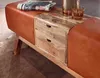 FineBuy Banc de gymnastique marron avec tiroirs 120x56x30 Voir les images du produit 4
