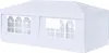 A white pop-up tent with windows. Produktbild-Vorschau