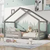okwish dětská postel domeček postel s komínem ochrana proti Náhled obrázku produktu 2