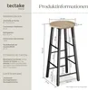 A diagram showing the dimensions of a bar stool, with accompanying text detailing product specifications. Náhled obrázku produktu