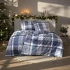 Estella Kuschel Flanell Bettwäsche 135x200 Ambros navy Karo Produktbild-Vorschau 8