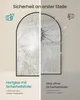A split image comparing two types of glass, one with safety film and one without, demonstrating the difference in breakage. Produktbild-Vorschau