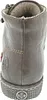 The back view of a gray leather boot with a fur lining. Produktbild-Vorschau