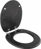 Soft-Close Toilettensitz für WC Universal Marmor Schwarz Produktbild-Vorschau 1
