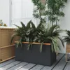 vidaXL Bac à plantes noir 80x40x40 cm Poly rotin Voir les images du produit 1