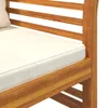 2-tlg. Garten-Lounge-Set mit Cremeweißen Kissen Massivholz Produktbild-Vorschau 7