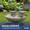 Vogeltränke mit zwei Vögeln Zement 25x14x21,7cm Produktbild-Vorschau 3