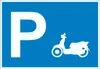 Motorroller Parkplatz Schild waagerecht A3 Rückseite Produktbild-Vorschau 1