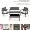 Salon de jardin Sparte 4 places - gris Voir les images du produit 3