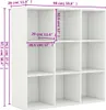 vidaXL Bücherregal Weiß 98x29x97,5 cm Holzwerkstoff Produktbild-Vorschau 7