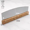 Pizzaschneider 32 cm aus Edelstahl mit Holzgriff – Profi Produktbild-Vorschau 3