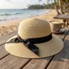Zylioo Strohhut Sommer Strand Sonnenhut mit breiter Krempe Produktbild-Vorschau 3