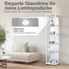 K-Möbel Glasvitrine stehend in Weiss (176x37x33 cm) mit 4 Produktbild-Vorschau 4