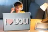 MuchoWow® Laptop Aufkleber Sticker Cover Ich liebe dich in Produktbild-Vorschau 3