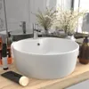 vidaXL Lavabo con troppopieno bianco opaco 36x13 cm in Anteprima dell’immagine prodotto 2