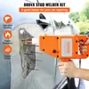 A person is holding an orange stud welder kit next to a car door that is being repaired. Náhled obrázku produktu