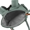 A close-up view of the inside of a mint-colored rucksack. Voir les images du produit