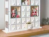 BELIANI Vianočná LED dekorácia biely drevený adventný Náhľad obrázku produktu 5