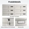 Systém poštových schránok Wiltec 12 z nehrdzavejúcej ocele Náhľad obrázku produktu 13