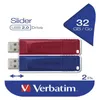 Verbatim Slider - USB-Stick - 2x32 GB, Blau, Rot, 32 GB, Produktbild-Vorschau 12