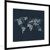 MuchoWow® MuchoWow® Gerahmtes Poster Weltkarte - Schwarz - Produktbild-Vorschau 1