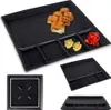 Geteilter Teller aus schwarzem Porzellan 25x25 cm Produktbild-Vorschau 9
