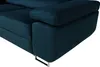Close-up of the corner of a dark blue sofa. Podgląd zdjęcia produktu