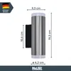 MeLiTec LED-Wandleuchte, Up- and Down-Light rund, matt Produktbild-Vorschau 4