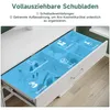 SONNI Schminktafel met opgedeelde lades en zijdelingse Productafbeelding-voorbeeld 6
