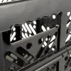 A close-up view of the side of a black plastic storage crate, showing its textured surface and ventilation holes. Anteprima dell’immagine prodotto