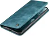 A teal flip cover phone case is shown on a white background. Produktbild-Vorschau