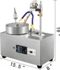 A close-up studio shot of a gemstone faceting machine with dimensions indicated. Anteprima dell’immagine prodotto