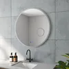 Runder LED Badspiegel 80 cm mit Uhr und Produktbild-Vorschau 10