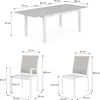 Set tavolo da giardino allungabile in alluminio con 6 Anteprima dell’immagine prodotto 2