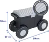 A garden and hobby wagon with dimensions indicated. Produktbild-Vorschau